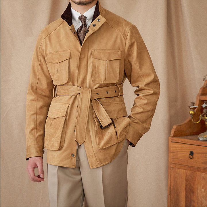 Oakridge Suede Hunting Jacket - Luxurise Fashion - jacket