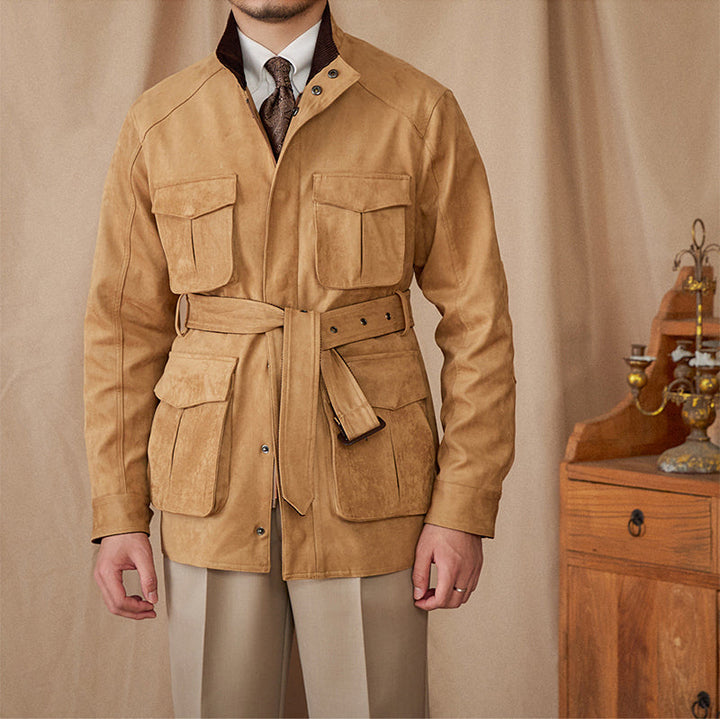 Oakridge Suede Hunting Jacket - Luxurise Fashion - jacket