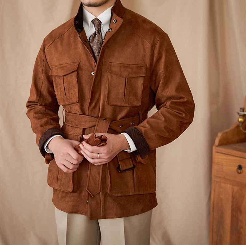 Oakridge Suede Hunting Jacket - Luxurise Fashion - jacket