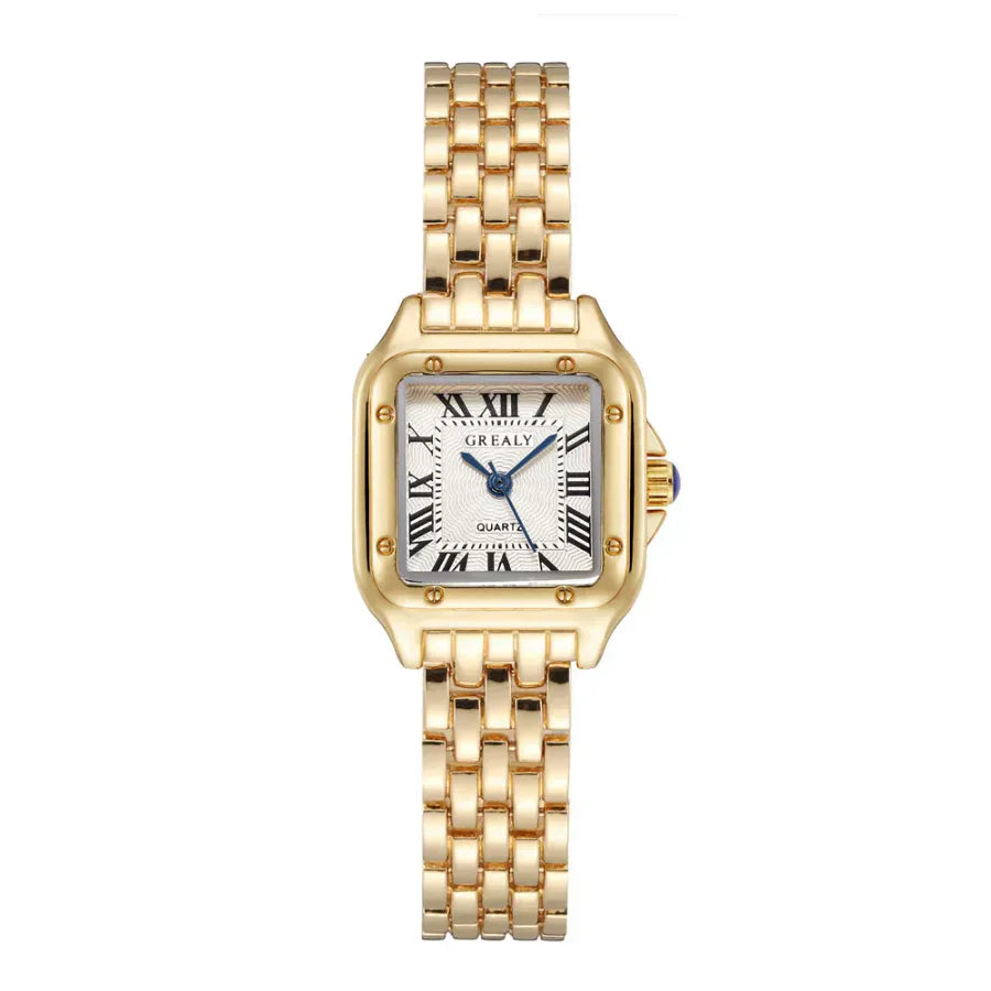 Old Money Watch Ladies - Vintage style - Luxurise - dames-vierkante-rvs-horloge - Clothing & Accessories