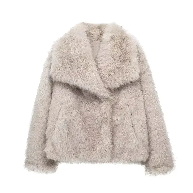 Macy Faux Fur Coat - Luxurise Fashion - loungewear