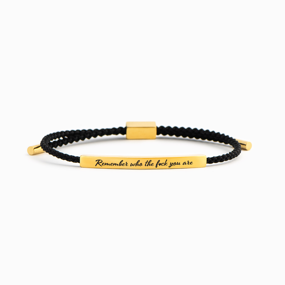 Remember Who The F♡ck You Are Motivational Tube Bracelet - Luxurise Fashion - 