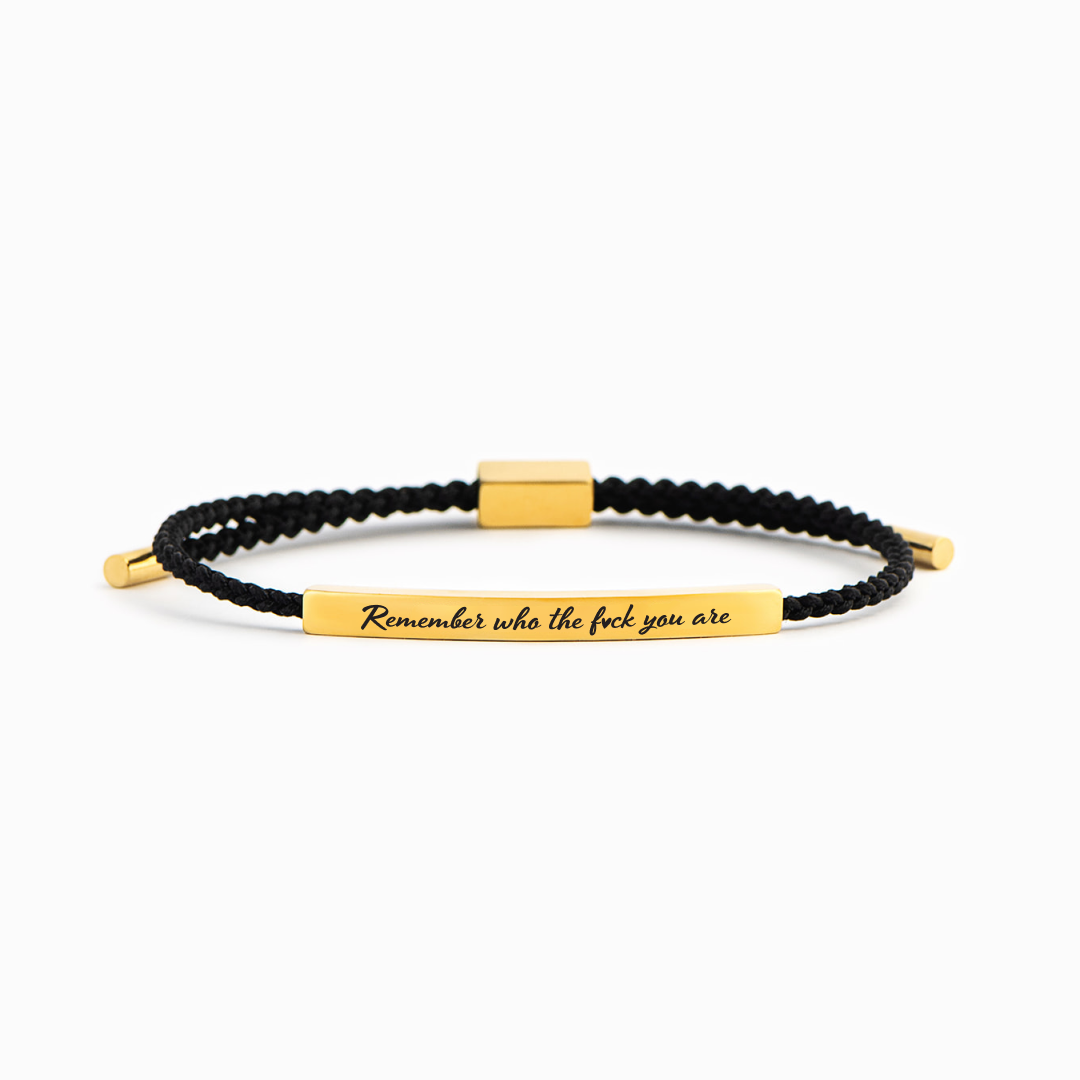 Remember Who The F♡ck You Are Motivational Tube Bracelet - Luxurise - remember-who-the-f-ck-you-are-motivational-tube-bracelet - 