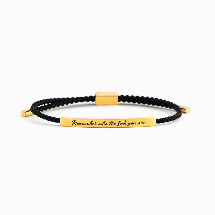 Remember Who The F♡ck You Are Motivational Tube Bracelet - Luxurise Fashion - 