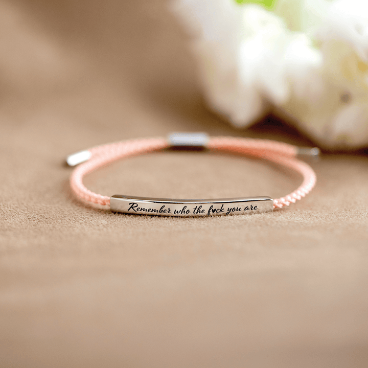 Remember Who The F♡ck You Are Motivational Tube Bracelet - Luxurise - remember-who-the-f-ck-you-are-motivational-tube-bracelet - 