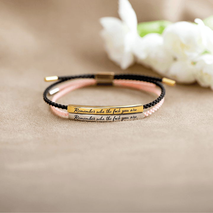 Remember Who The F♡ck You Are Motivational Tube Bracelet - Luxurise Fashion - 