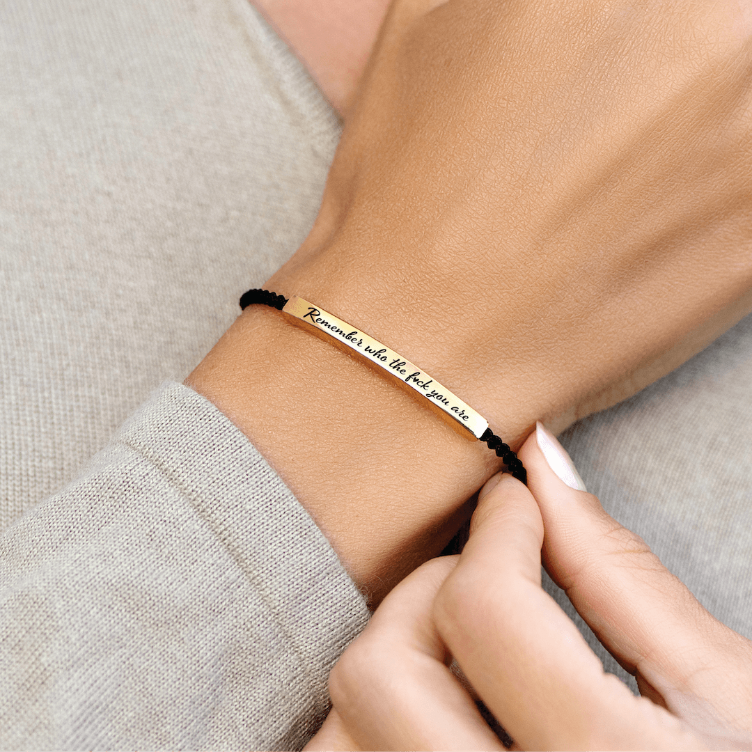 Remember Who The F♡ck You Are Motivational Tube Bracelet - Luxurise Fashion - 