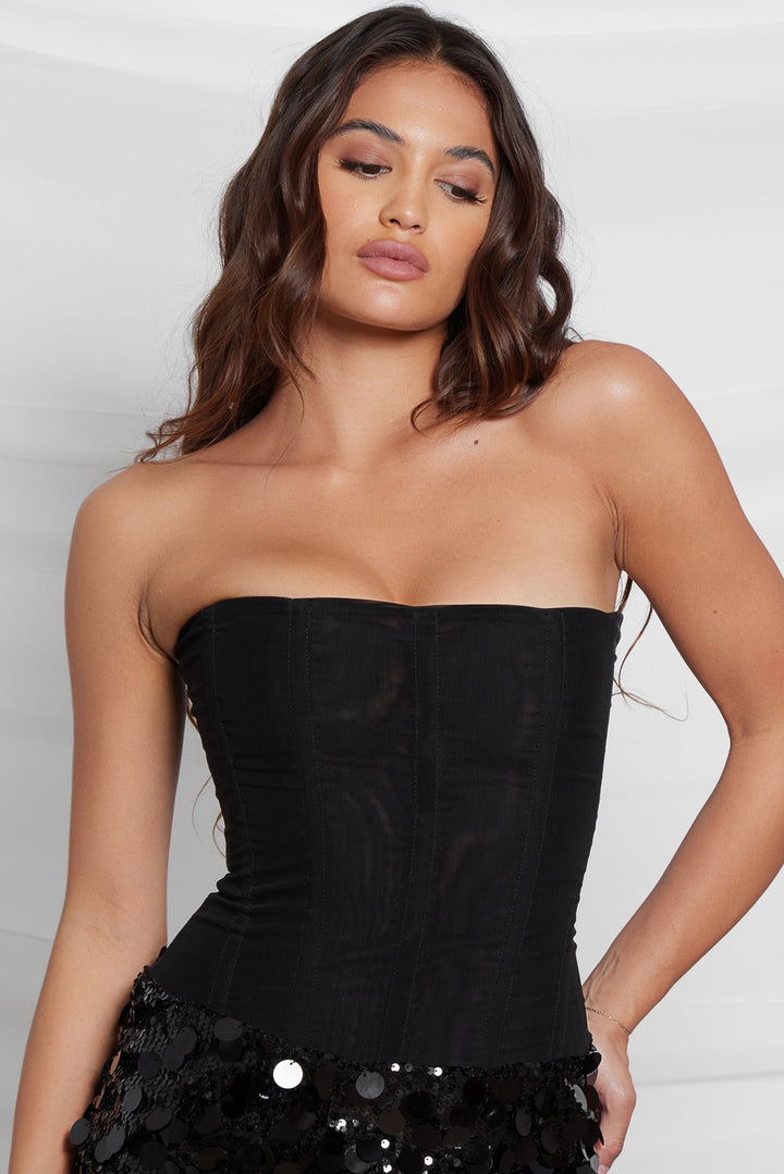 Mesh Corset Top - Luxurise Fashion - Shirts & Tops