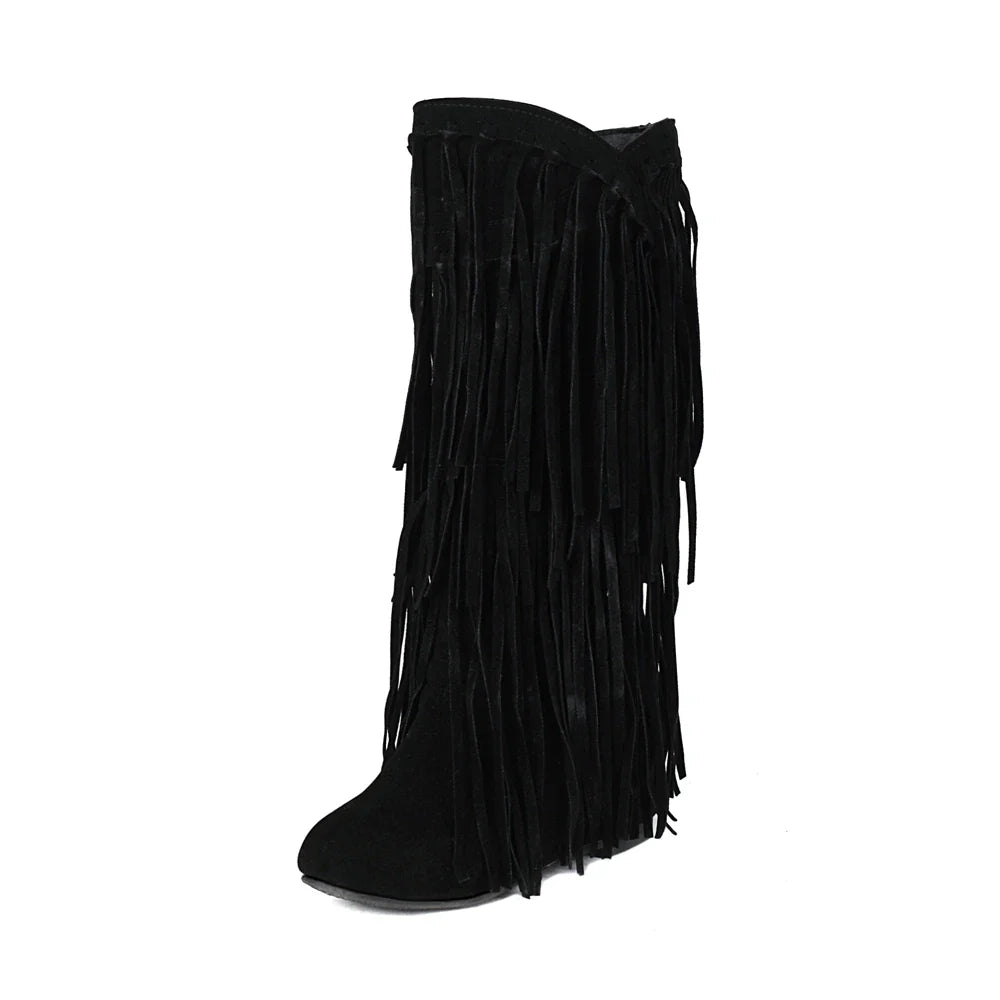 Boho Boots Fringe - Luxurise Fashion - 