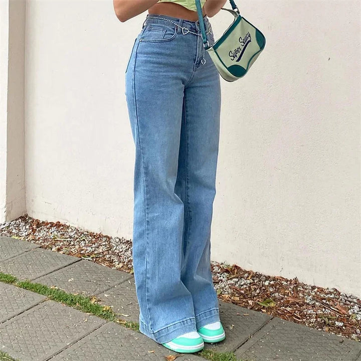 High Waist Retro Jeans - Luxurise Fashion - 