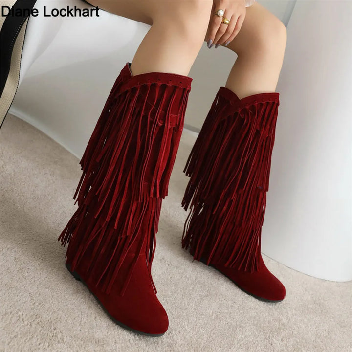 Boho Boots Fringe - Luxurise Fashion - 