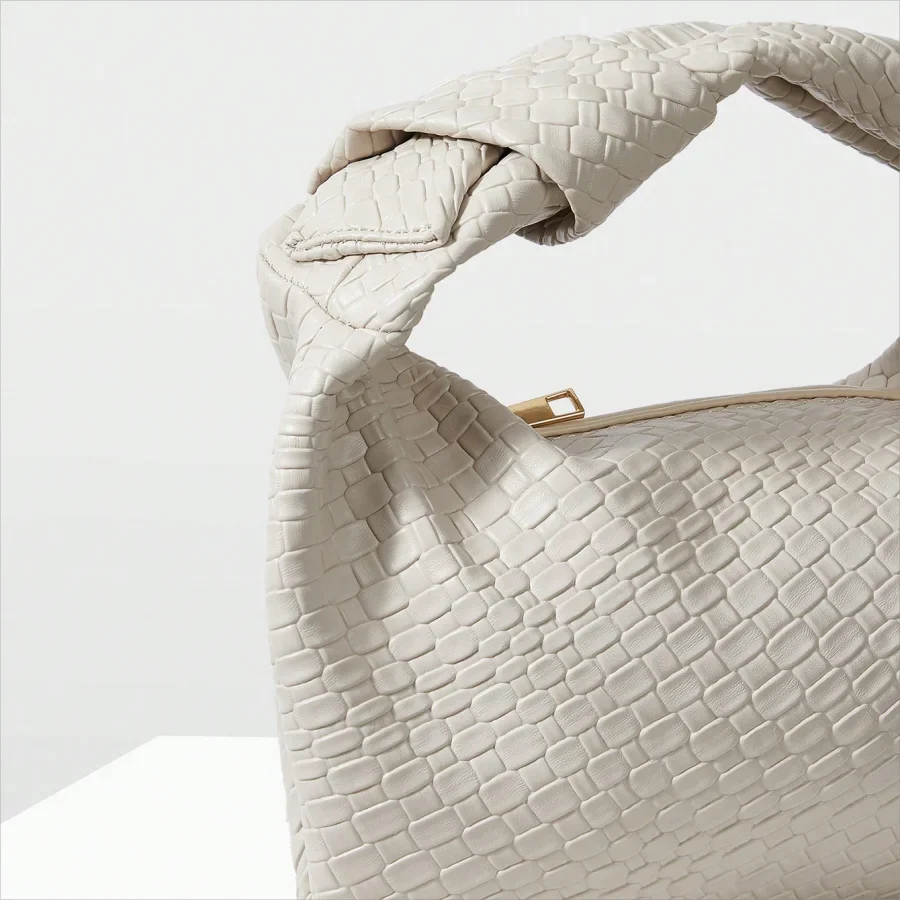 Small Woven 'ALICE' Knot handbag Premium Vegan Leather - Luxurise - small-woven-alice-knot-handbag - 