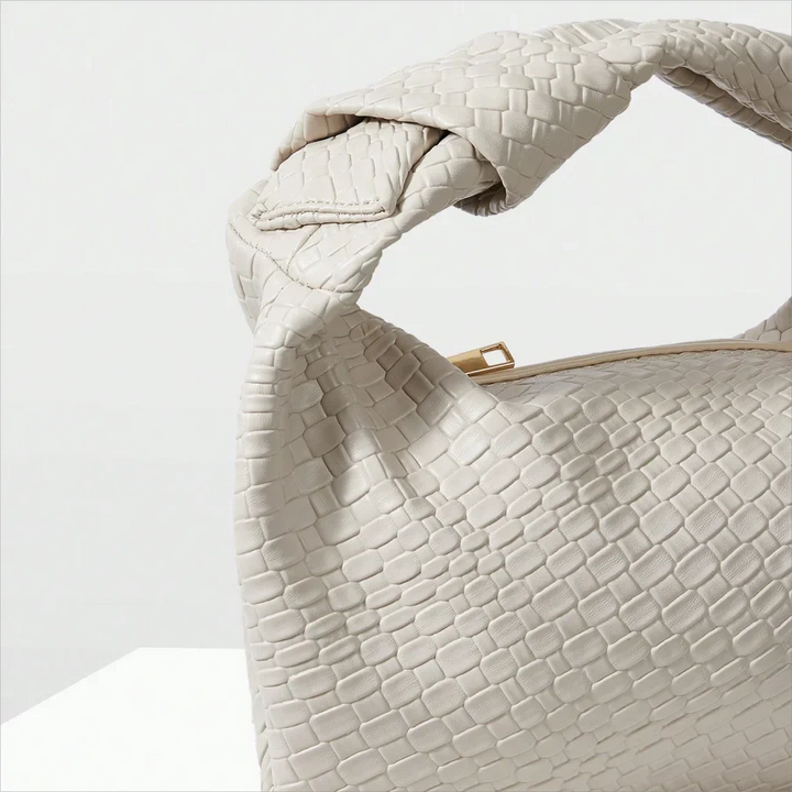 Small Woven 'ALICE' Knot handbag Premium Vegan Leather - Luxurise Fashion - 