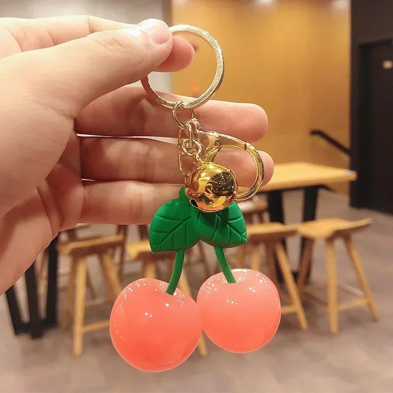 Cute Cherry Charm Handbag Pendant Keychain Crystal Cherry Bag Accessories - Luxurise - cute-cherry-charm-handbag-pendant-keychain-women-s-exquisite-internet-famous-crystal-cherry-bag-accessories-high-grade-pendant - 