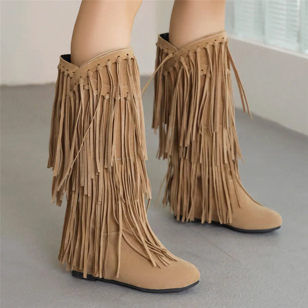 Boho Boots Fringe - Luxurise Fashion - 