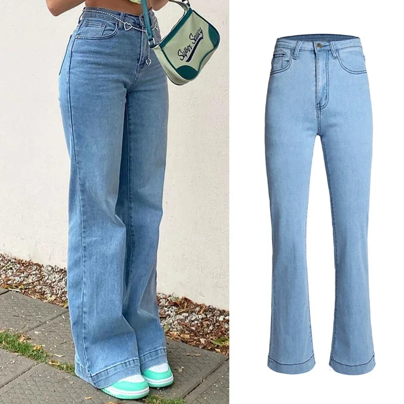 High Waist Retro Jeans - Luxurise Fashion - 