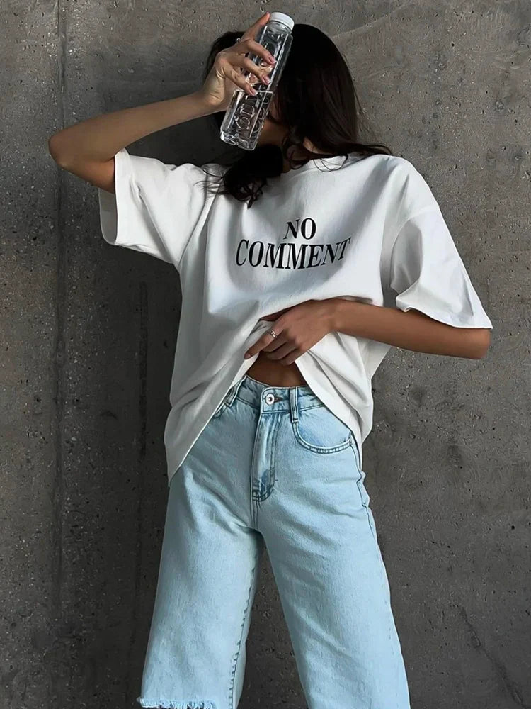 'No Comment' Oversized Tee - Luxurise - no-comment-oversized-tee - 