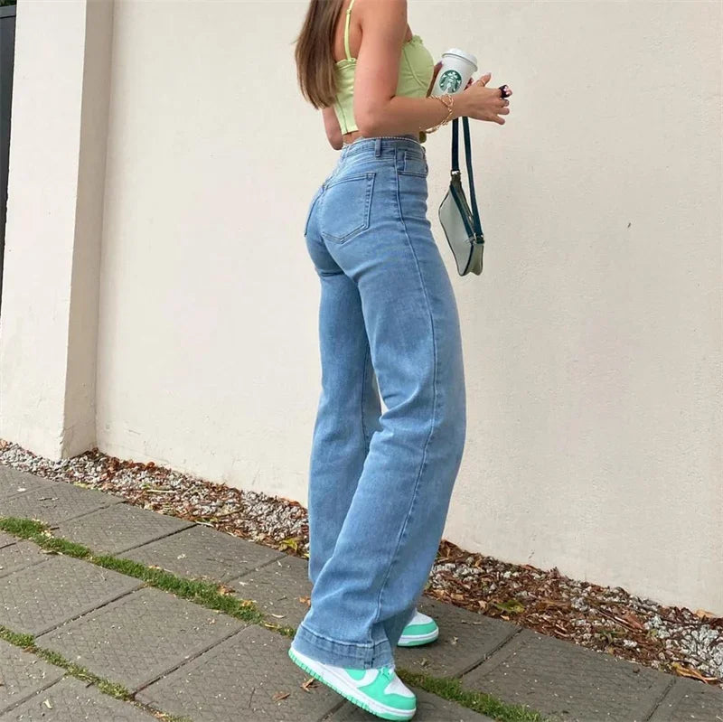 High Waist Retro Jeans - Luxurise Fashion - 