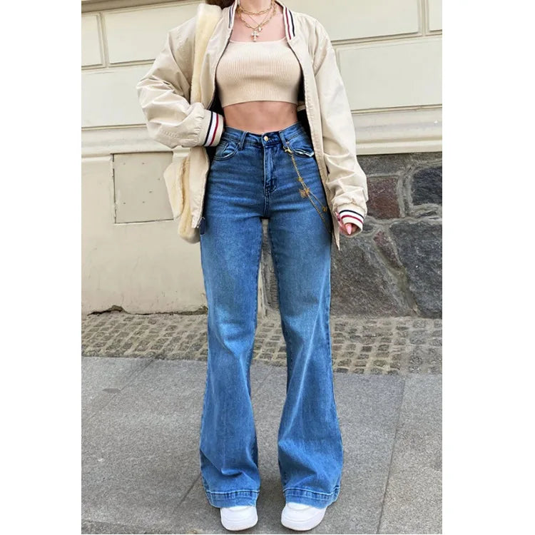 High Waist Retro Jeans - Luxurise Fashion - 