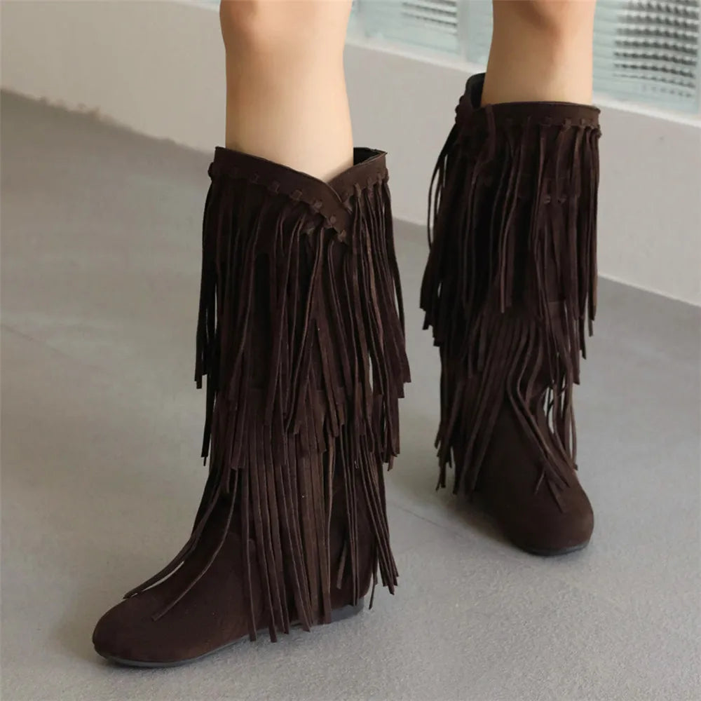 Boho Boots Fringe - Luxurise Fashion - 