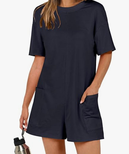 Sharon Oversized Shirt Romper - Luxurise Fashion - 