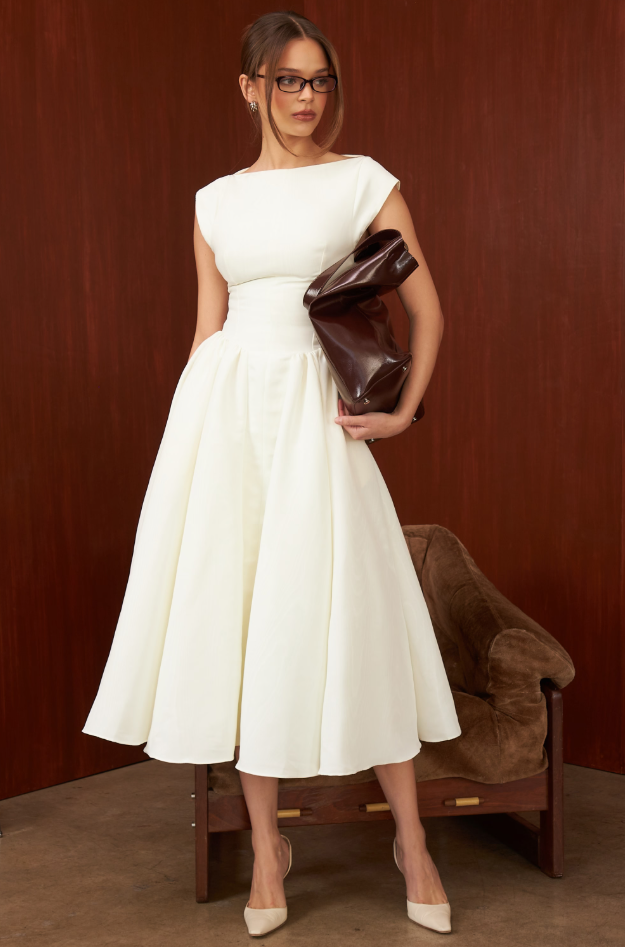 Myrna Blanc  Elegant Dress - Luxurise Fashion - 