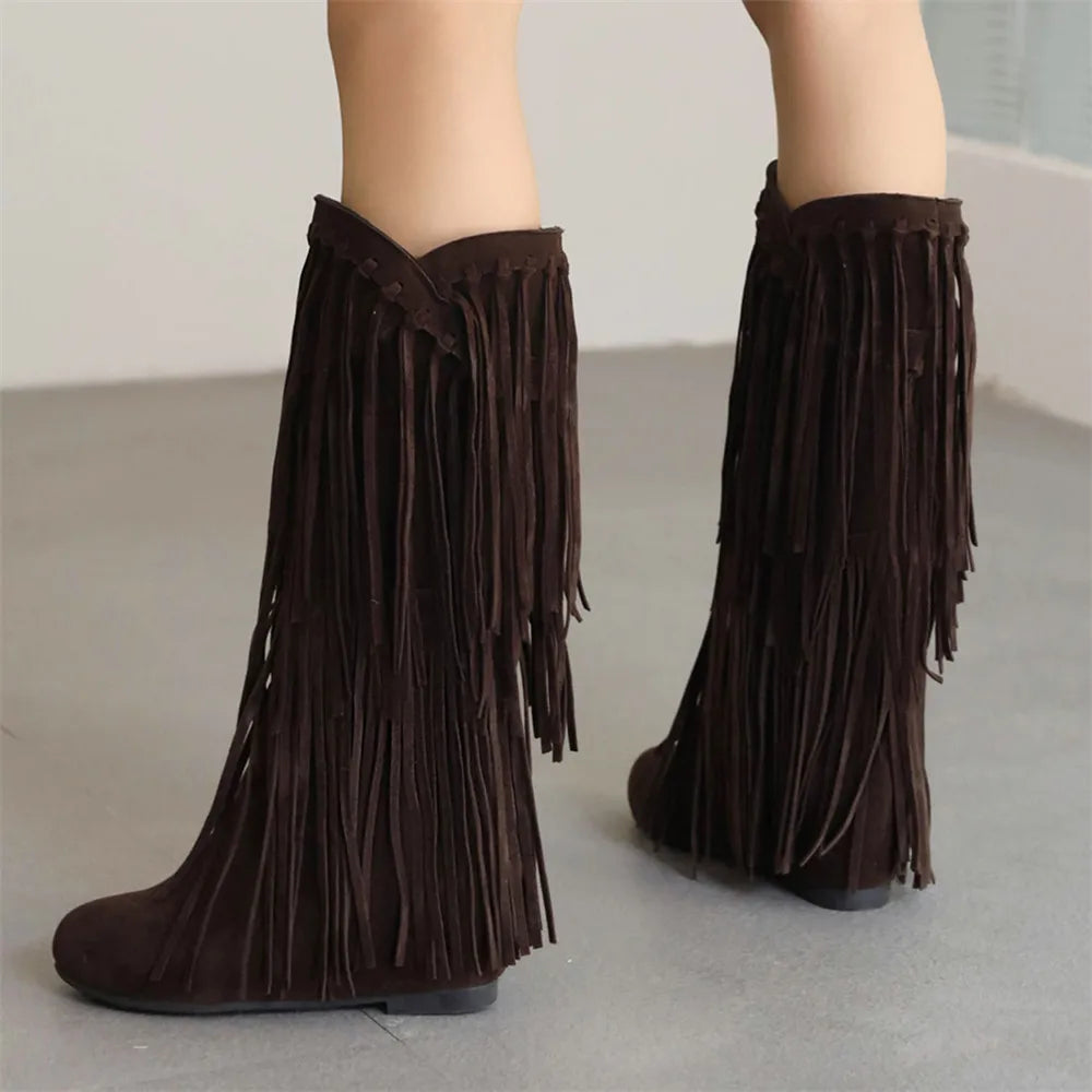 Boho Boots Fringe - Luxurise Fashion - 