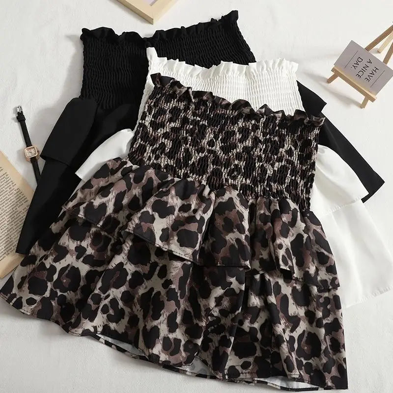 Summer Skirt Leopard/Black/White - Luxurise Fashion - 