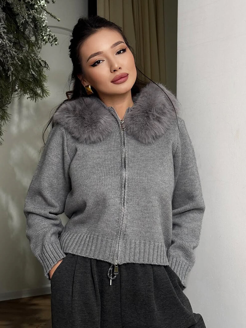 Alison Faux Fur Hoodie - Luxurise - alison-fuaxfur - 