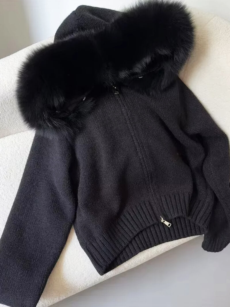 Alison Faux Fur Hoodie - Luxurise - alison-fuaxfur - 