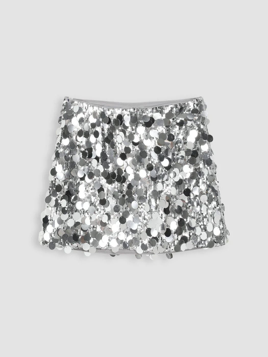 Sequin Skirt Silver/Black Perfect Holiday Party skirt - Luxurise Fashion - 