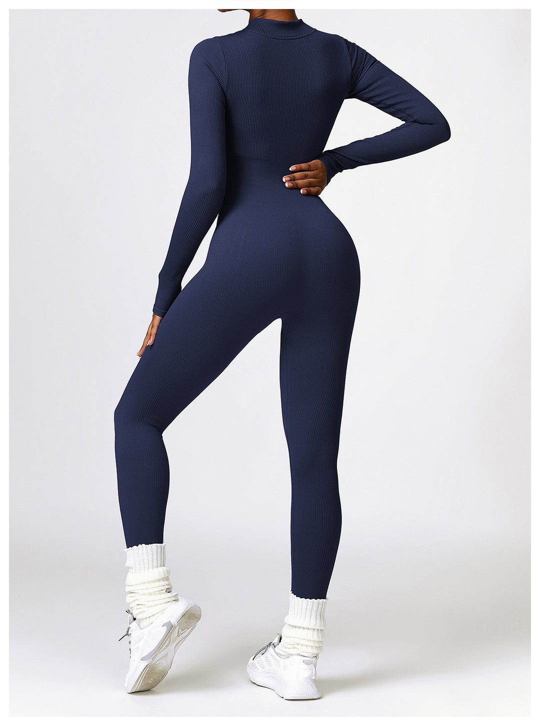 SERENA - Zip Up Jumpsuit Long Sleeve - Luxurise - zip-up-jumpsuit-long-sleeve - 