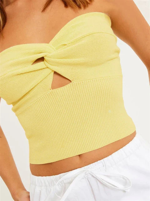 Knitted Tube Tops - Luxurise Fashion - 