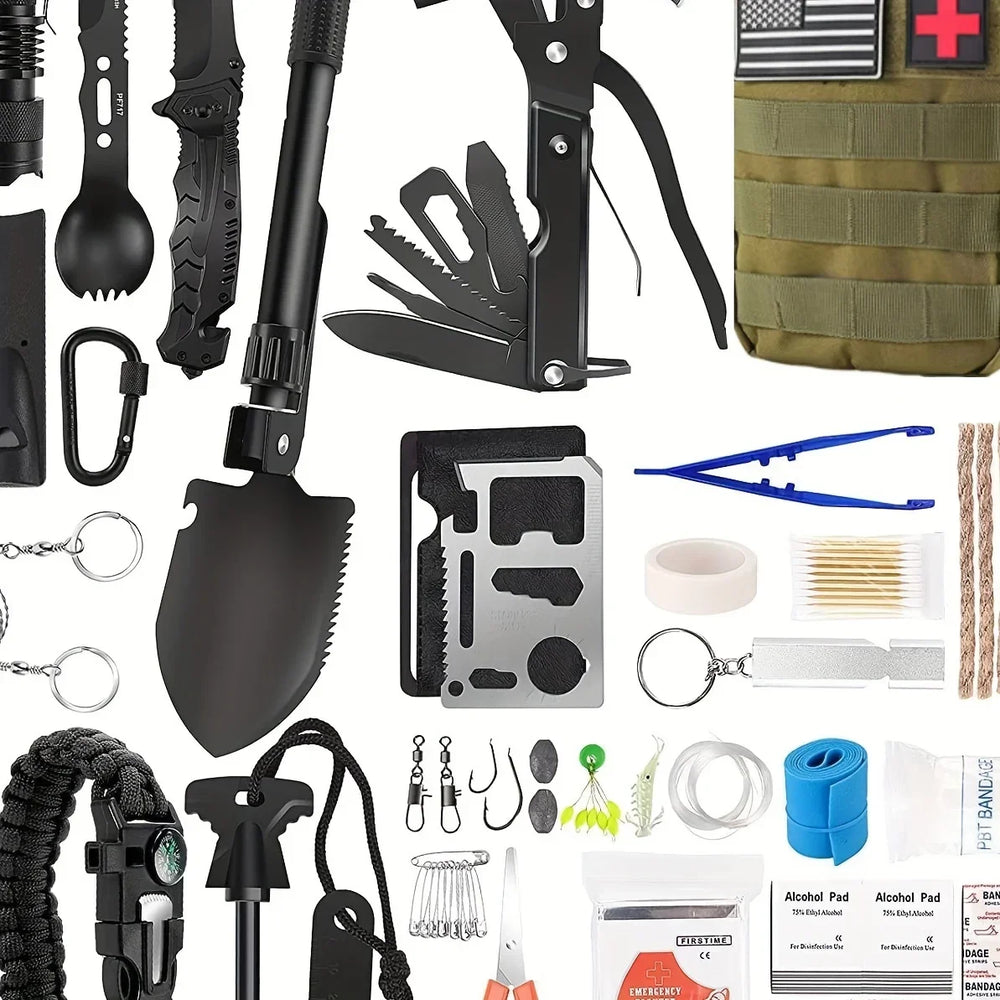 Survival Kit Outdoor Gear Emergency Kit - Luxurise - survival-ehbo-kit-outdoor-gear-nooduitrusting-traumatas-voor-camping-jacht-ramp-avonturen-survival-kit-emergencykit-outdoor-disasterbag - Survival emergency kit