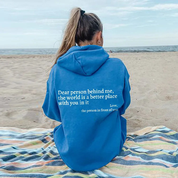 1+1 FREE Dear Person Behind Me (You are enough) Hoodie - Luxurise - dear-person-behind-me-you-are-enough-hoodie - loungewear