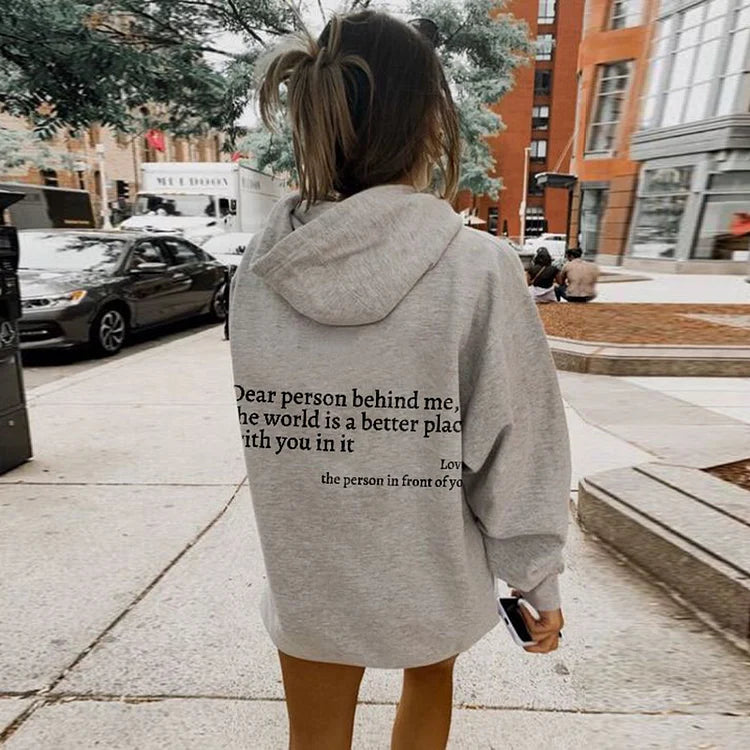 1+1 FREE Dear Person Behind Me (You are enough) Hoodie - Luxurise - dear-person-behind-me-you-are-enough-hoodie - loungewear