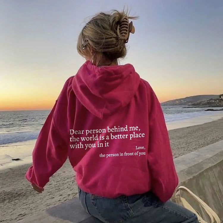 1+1 FREE Dear Person Behind Me (You are enough) Hoodie - Luxurise - dear-person-behind-me-you-are-enough-hoodie - loungewear