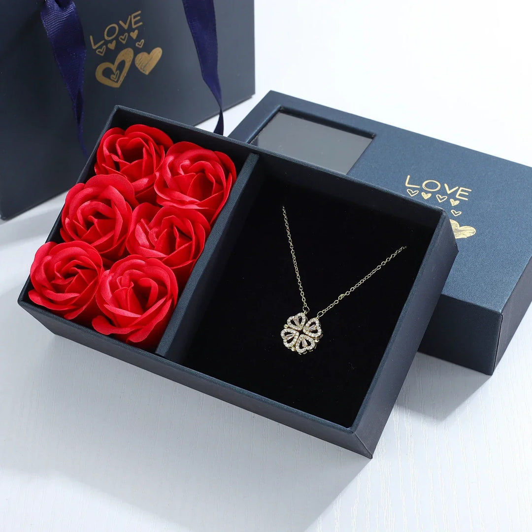 Lucky Clover Hearts Valentine 💝 Necklace - Luxurise Fashion - 