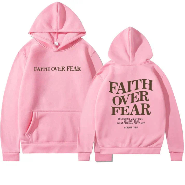 Faith Over Fear Hoodie - Luxurise Fashion - loungewear