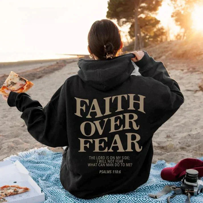 Faith Over Fear Hoodie - Luxurise Fashion - loungewear