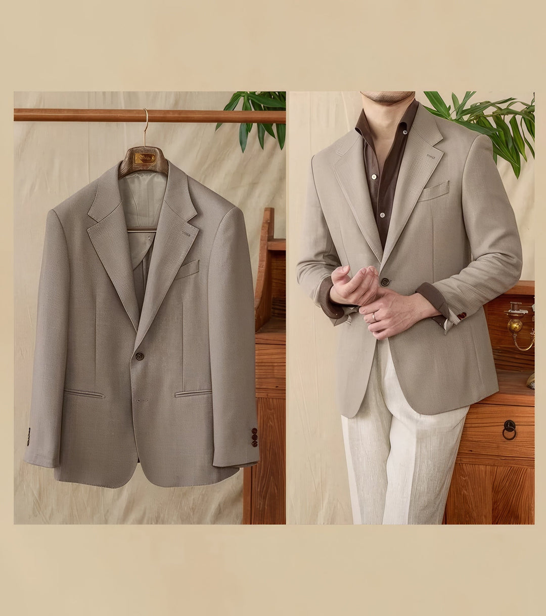 Matteo Linen Tencel Blend Suit Jacket - Luxurise Fashion - 