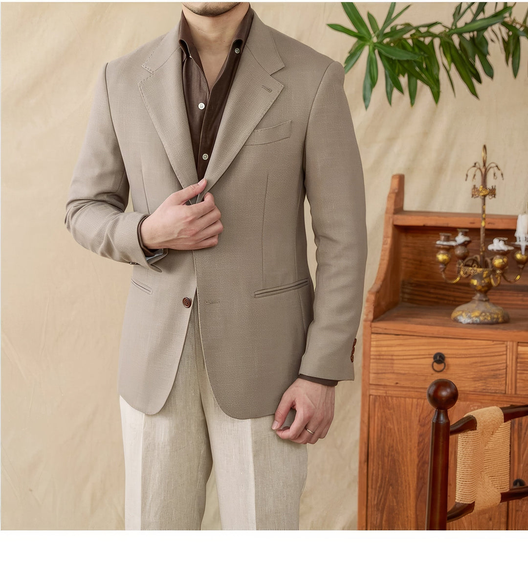 Matteo Linen Tencel Blend Suit Jacket - Luxurise - matteo-linen-tencel-blend-suit-jacket - 