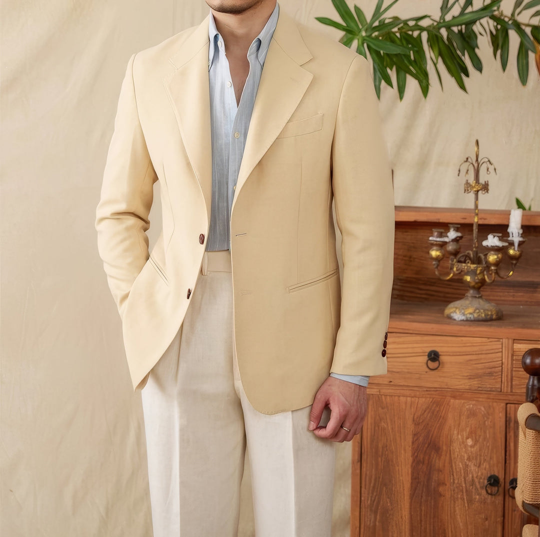 Matteo Linen Tencel Blend Suit Jacket - Luxurise Fashion - 