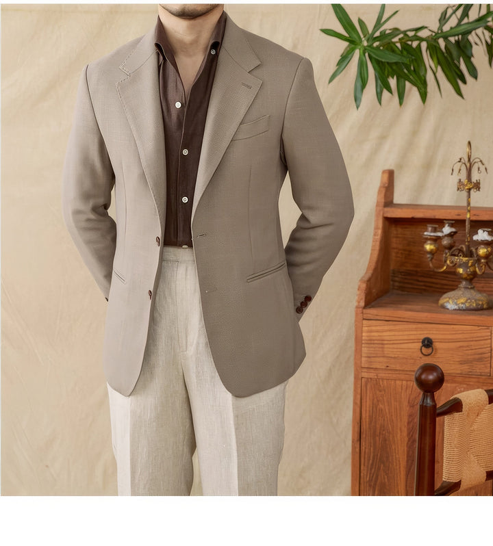 Matteo Linen Tencel Blend Suit Jacket - Luxurise - matteo-linen-tencel-blend-suit-jacket - 