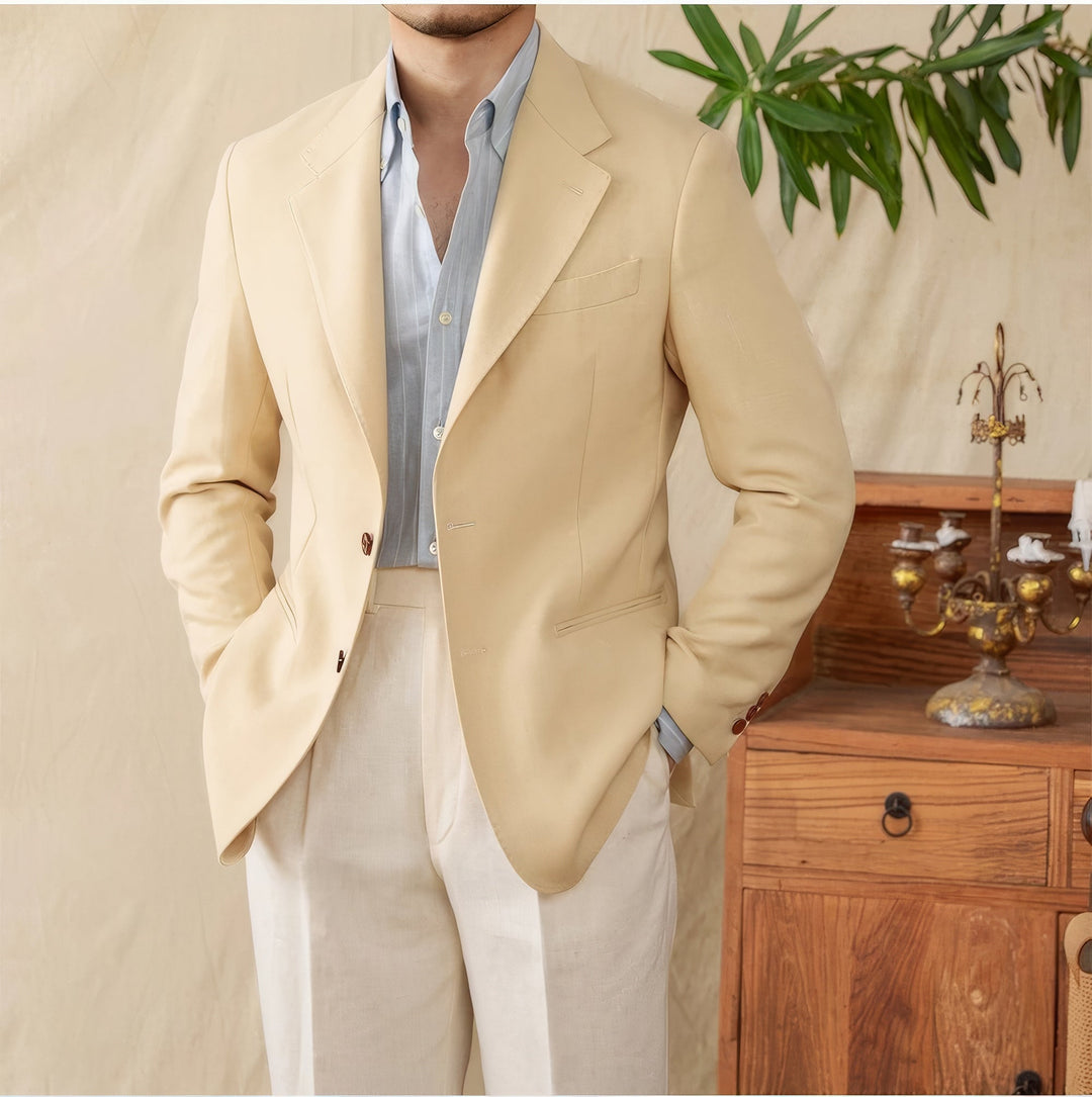 Matteo Linen Tencel Blend Suit Jacket - Luxurise Fashion - 