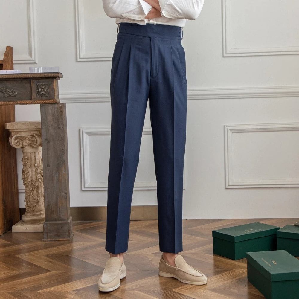 Roberto Pleated Wrinkle-Resistant Trousers - Luxurise Fashion - 