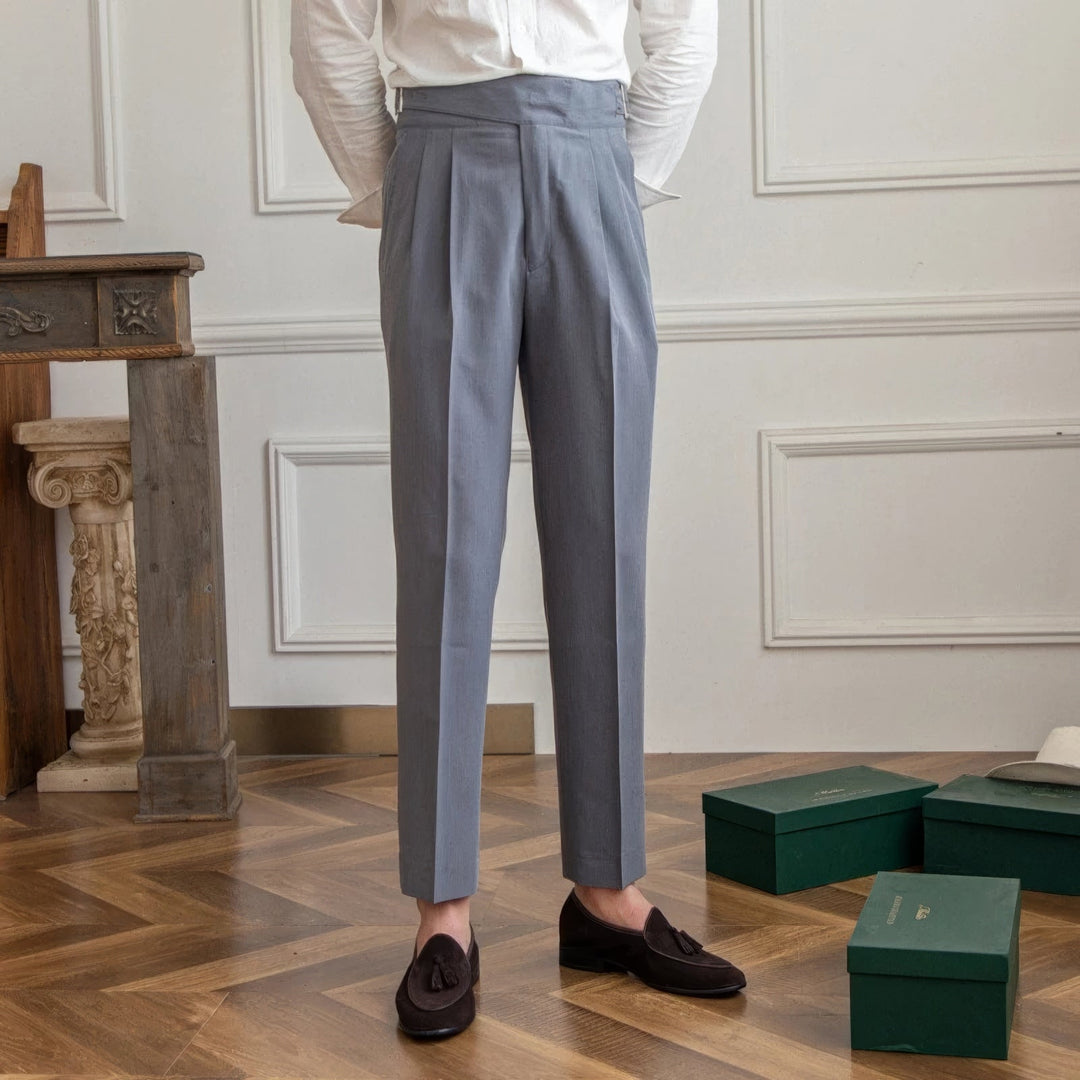 Roberto Pleated Wrinkle-Resistant Trousers - Luxurise Fashion - 