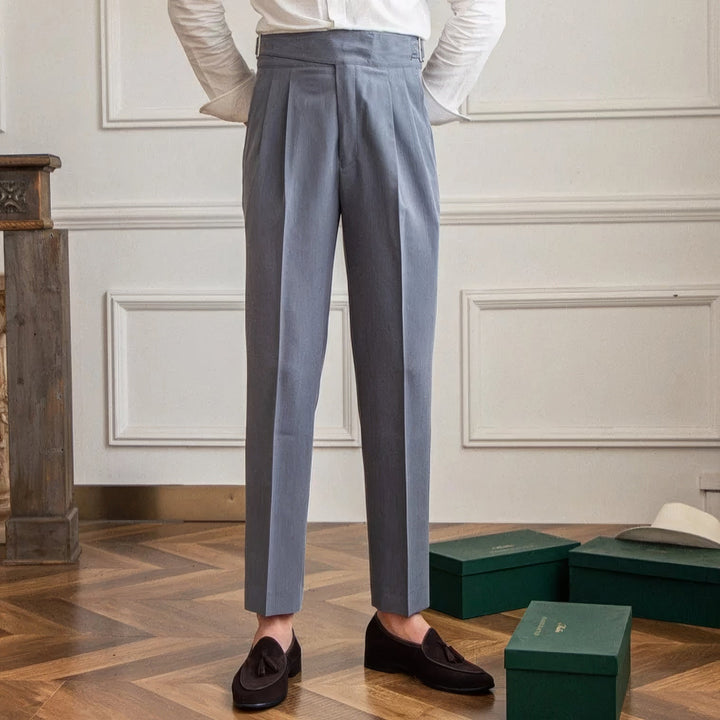 Roberto Pleated Wrinkle-Resistant Trousers - Luxurise Fashion - 