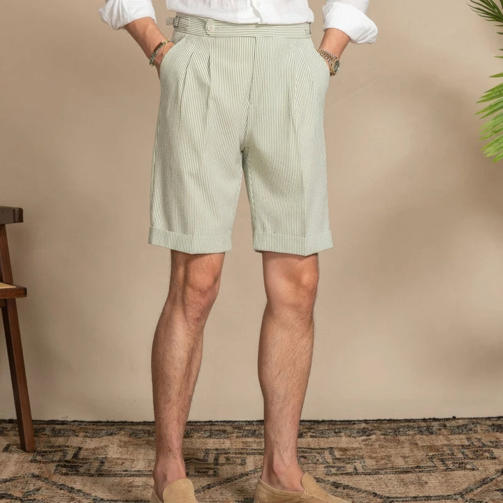 Nicolo Seersucker Short Pants - Luxurise Fashion - 