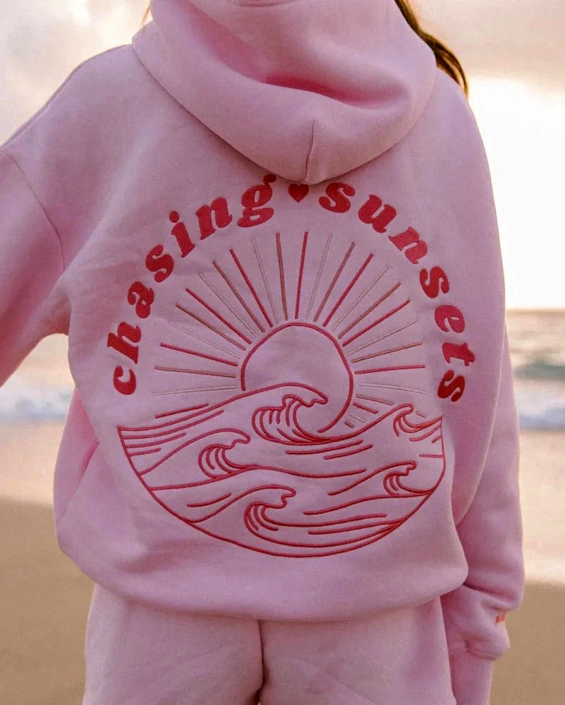 Chasing Sunset Oversized Hoodie - Luxurise Fashion - loungewear